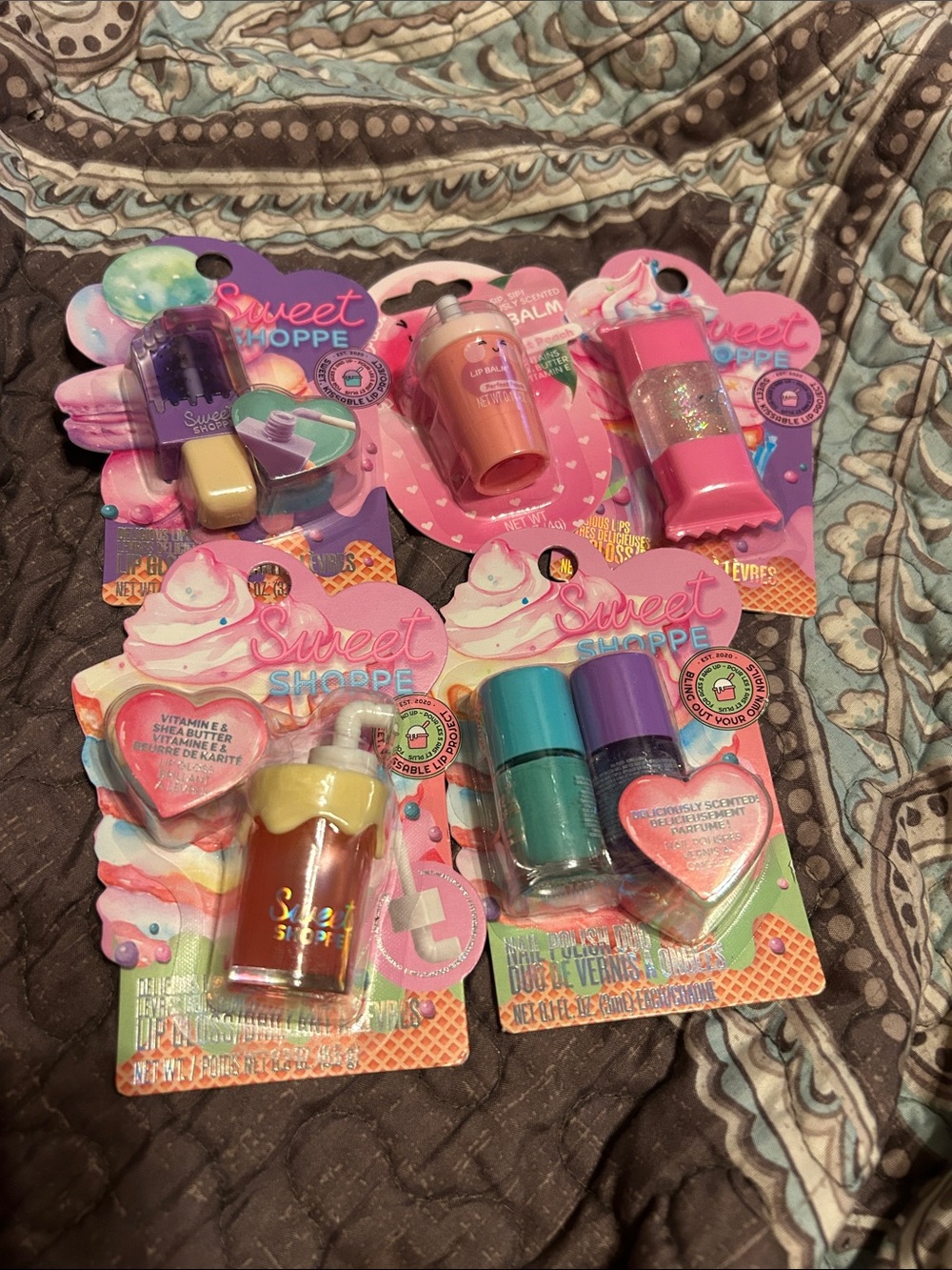 Kids Lip & Nail Play Set — Pink, Purple, Teal